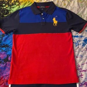Red and Blue Polo Shirt